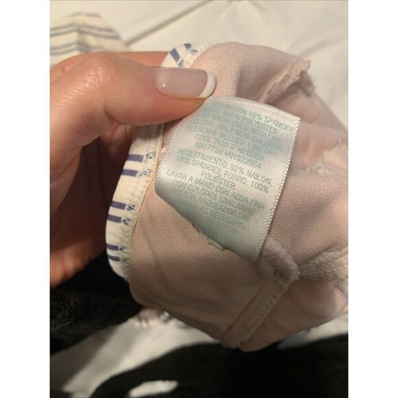 Kona Sol Blue White Striped One Piece Bathingsuit Swimsuit Small - Picture 4 of 5